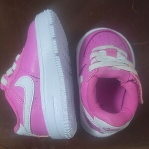 Nike Kids Pink and White Sneakers